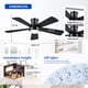 thumbnail image 2 of Ventilador de techo Hounberi 46" negro con luz empotrada y control remoto, 2 of 3
