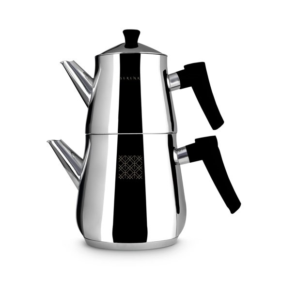 Juego de teteras Serenk de acero inoxidable 1 L/2 L 28 cm