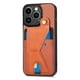 thumbnail image 2 of Funda Resistente para iPhone 14 Pro Max con Tarjetero y Soporte, Diseño Magnético Marrón, 2 of 5