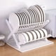 thumbnail image 1 of 1pc Collapsible Dish Rack, Double Layer Bowl Plate Storage Rack, Household Draining Rack, Flatware Organizer For Countertop Cabinet, Kitchen Accessories, 1 of 3