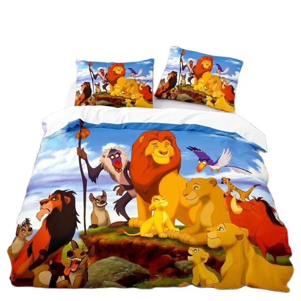 The Lion King Bedding Set Anime Simba Duvet Cover Kids Teen Gifts 3D Print Kids Boy Girl Quilt Duvet Cover Bed Sheets
