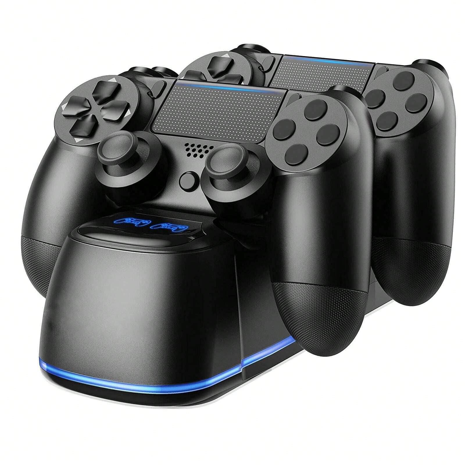 Base De Carga Doble Aaronmei Para Controlador Ps4/Slim/Pro Negro