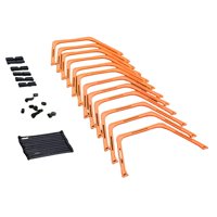 Ioensy - Anillos De Agilidad, Ejercicio De Pies, Multifunción, Rugby, Vallas De Equilibrio, Escalera De Velocidad, Color Naranja