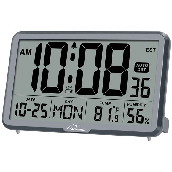 Reloj de pared digital WalLarge CL6002 con temperatura y humedad