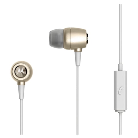 Motorola - Audifono Manos Libres Jack 3.5 Dorado Earbuds Metal