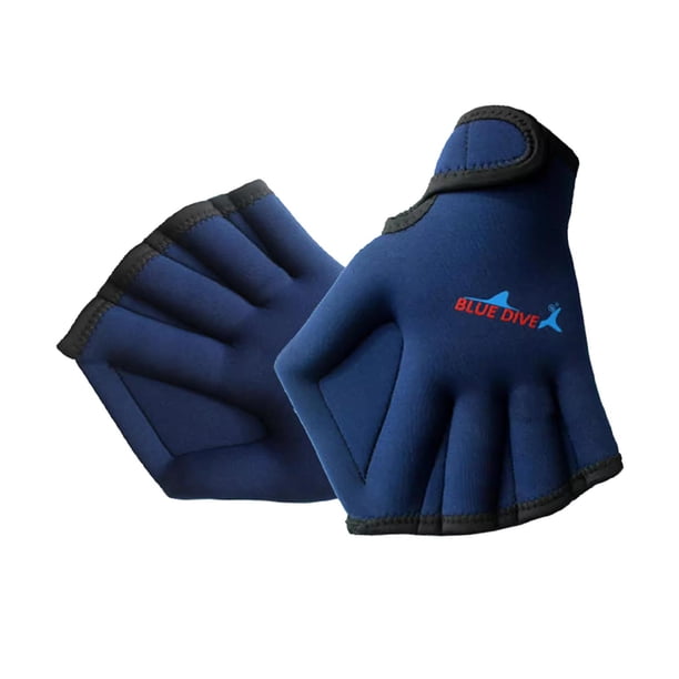 Guantes de Natación Palmeados Guantes de Natación Calor Paddle Guantes Acuáticos Aletas de Snorkel Guantes de Mano para Rafting Aeróbic Acuático Adult Azul marino