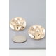 thumbnail image 1 of Pendientes Fashnzfab Cúpula Martillada Brillantes Oro, 1 of 2