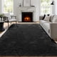 thumbnail image 3 of Alfombra PAGISOFE, esponjosa, negra, 120 x 180 cm, moderna, para dormitorio, 3 of 9