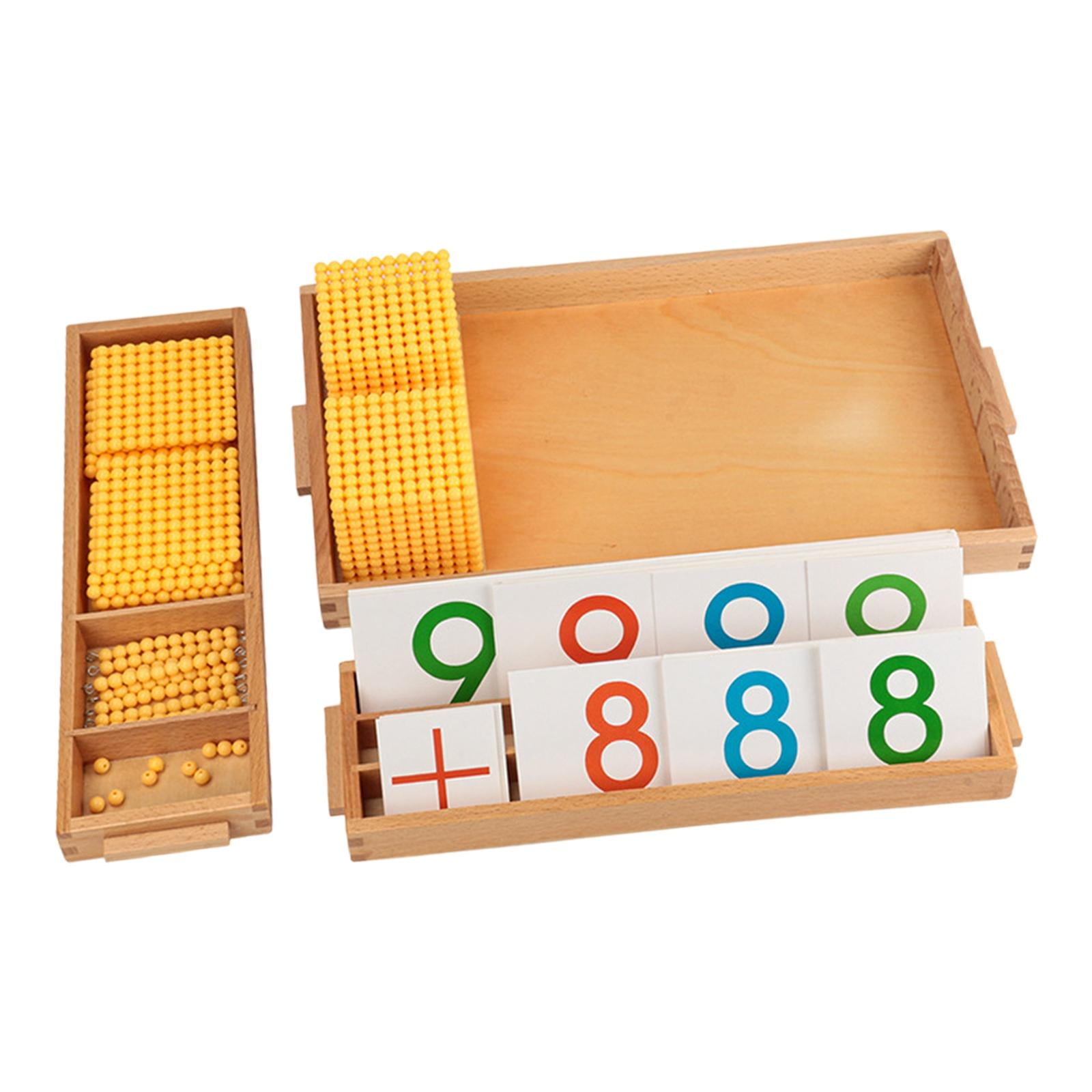 Magideal - Juguete De Cuentas De Matemáticas Montessori, Material Didáctico, Juego De Banco Decimal Para Niños En Edad Preescolar