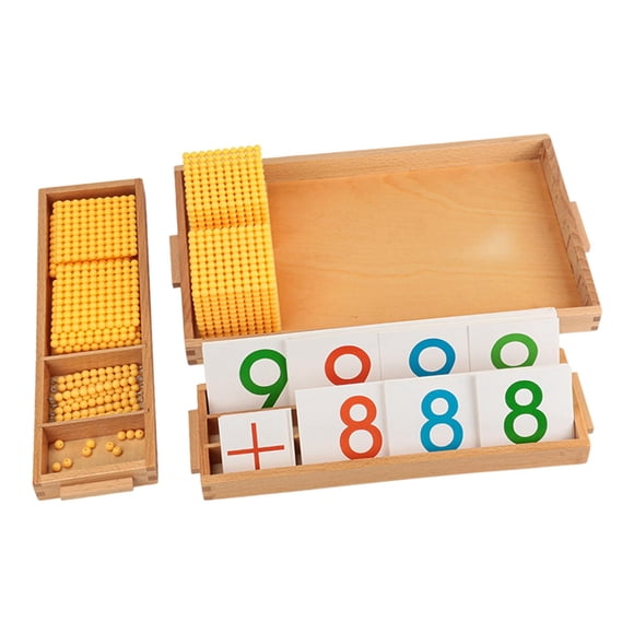 Juguete De Cuentas De Matemáticas Montessori, Material Didáctico, Juego De Banco Decimal Para Niños En Edad Preescolar