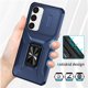 thumbnail image 5 of Funda Armada para Samsung Galaxy S24 con Tapa Deslizante y Soporte Magnético Giratorio Azul, 5 of 5