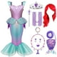 thumbnail image 1 of Vestido de sirena Spooktacular Creations para niñas de 4 a 6 años, morado/azul, 1 of 3