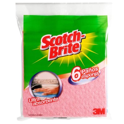 Paño Esponja Bolsa 6 Un Scotch Brite