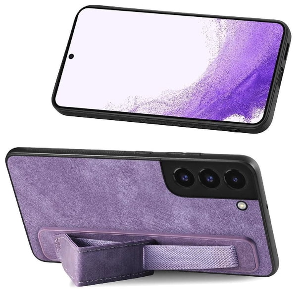 Funda Protectora con Correa para Samsung Galaxy S22 Plus Resistente a Golpes Morado