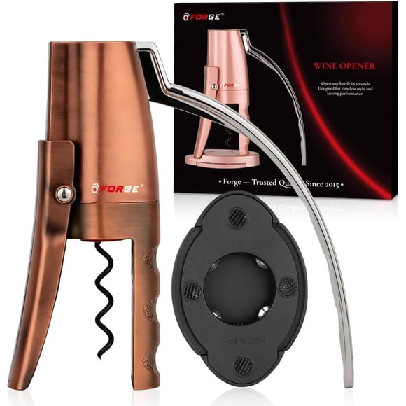 Forge Quality Vertical Lever Corkscrew Wine Bottle Opener with Foil Cutter