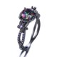 thumbnail image 3 of Stylish Black Zirconium Ring with Purple Rhinestone - Elegant and Eye-Catching Jewelry for Women, 3 of 4