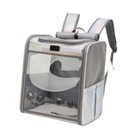 Magideal - Mochila Transportadora Para Gatos, Bolsa De Viaje Para Perros Con Correa De Hombro Ajustable, Bolsa De Transporte Transpirable Con Ventana Transparent , Colorful Vistoso