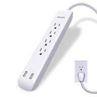 Protector Contra Sobretensiones Power Strip Philips Spc6244Wc/37, 4 Salidas