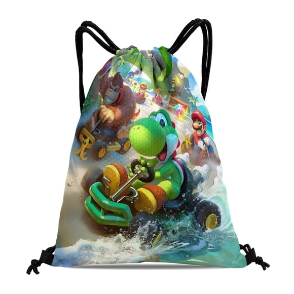 Yoshi Mochila de Cuerdas para Deportes y Gimnasio, Bolsa de Cuerdas Resistente al Agua, Bolsa Cinch, 30×40cm