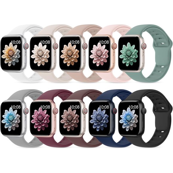Correas de Silicona UJUTL Apple Watch, 10 Piezas