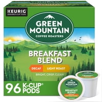 Green Mountain Coffee Roasters - Café Green Mountain Breakfast Blend Descafeinado Tostado Claro 96 Cápsulas