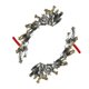 thumbnail image 3 of Rhinestone Ear Cuff Climber Crawler Pendientes Mujer Ear Clip Earring Silver, 3 of 5