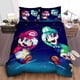 thumbnail image 1 of Super Mario Luigi On Their Missions Quilt Duvet Cover Set Kids Bedspread3-Piece Bedding Set, 1 of 5