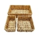 thumbnail image 1 of Caja Rectangular de algas marinas, cesta de almacenamiento tejida a mano, cestas de mimbre multiusos para papelería, toallas pequeñas, decoración para, 1 of 5