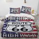thumbnail image 1 of Historic Route Mother Road Bedding Set Duvet Cover Bed Set Quilt Cover Pillowcase Comforter Boys Adult, 1 of 5
