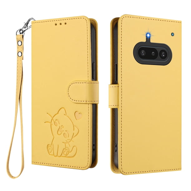Funda Billetera Magnética para Nothing Phone 3A, Amarillo