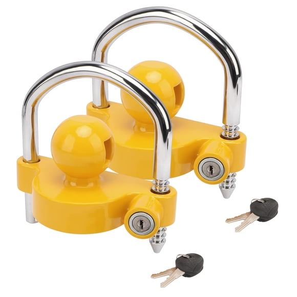 Candado para Enganche de Remolque METOWARE 2 pzas Amarillo (misma llave)