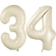 thumbnail image 1 of Globo LVMOQIQIU, 40 pulgadas, blanco, número 34, blanco crema, 2 unidades, 1 of 6