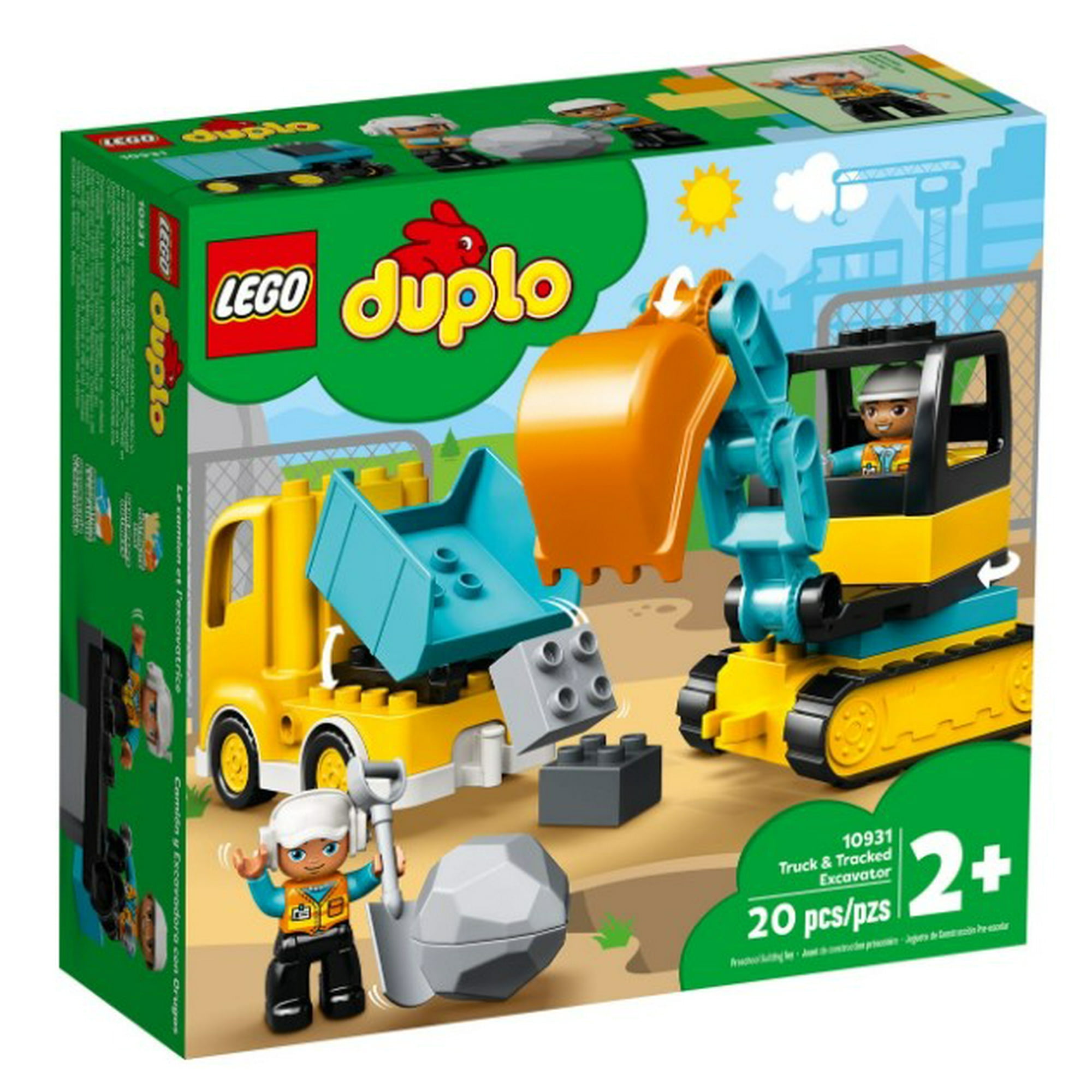Lego - Duplo Camión Y Excavadora Con Orugas 20 Piezas 10931