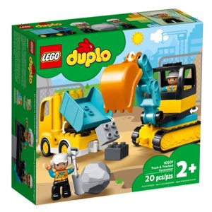 Lego - Duplo Camión Y Excavadora Con Orugas 20 Piezas 10931