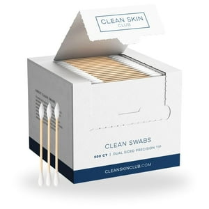 Bastoncillos Swabs Clean Skin Club, 500 Unidades, Biodegradables