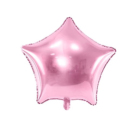 Globo de aluminio con diseño de estrella Funny Fashion, 45 x 48 cm, color rosa