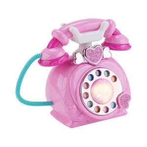 Bothyi - Juguete Musical Para Bebé, Teléfono Fijo Retro Con Cable Para Edades De 3 Años, Niños Pequeños, Color Rosa