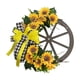 thumbnail image 3 of Guirnaldas De Girasol Adorno De Puerta Principal Engranajes De Madera Guirnalda De Flores Artificiales, 3 of 5
