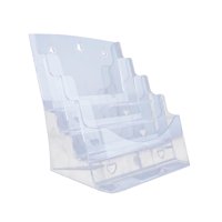 Ioensy - Soporte De Acrílico Para Folletos, Soporte De Exhibición Para Revistas, Folletos, Escuela, A4, 4 Niveles