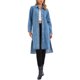 thumbnail image 2 of INSPIRE CHIC Vestido de Mujer Denim con Botones, Dobladillo Curvado, Manga Larga, Midi, Camisa de Mezclilla, Talla L, Azul Claro, 2 of 6