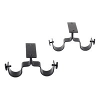 Metalhsa - Pack 2 Unidades Soporte Doble Techo De Metal Negro 19/28 Mm