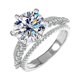 thumbnail image 1 of Anillos de Moissanita de Oro Blanco de 18K de 5Uds para Mujer Regalo Color D Claridad VVS1 Anillos de Diamante Anillo de Plata Esterlina 925 Joyería Moissanite Engagement Rings con Certificado, 1 of 8