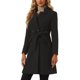 thumbnail image 4 of INSPIRE CHIC Abrigo Vintage con Cinturón para Mujeres, Cuello Alto, Abrigos de Invierno, Talla M, Negro, 4 of 6