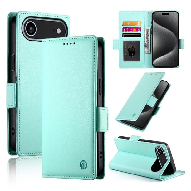 Funda Cartera Magnética con Tarjetas y Soporte para iPhone 17 Air Verde