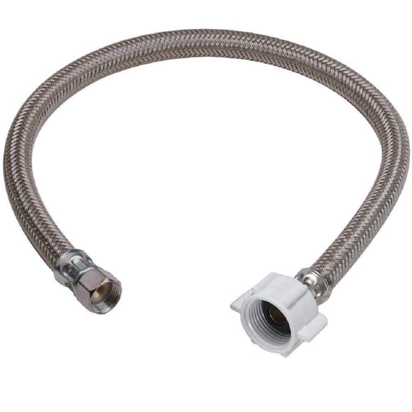 Conector de agua para inodoro EZ-FLUID de 30 cm en acero inoxidable