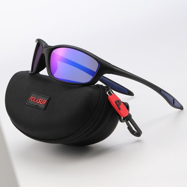 POLASUP GAFAS LENTES DE SOL Lentes antirreflejos, visión clara Gafas deportivas de ciclismo de gran tamaño