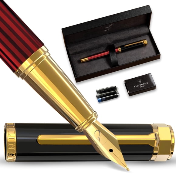Pluma estilográfica Ellington Pens Crimson Blend con plumín extrafino
