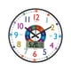 thumbnail image 3 of Reloj de pared para niños, silencioso y colorido, redondo, de 30 cm, ideal para dormitorio, aula escolar, habitación de niñas y niños, decoración del Estilo C, 3 of 5