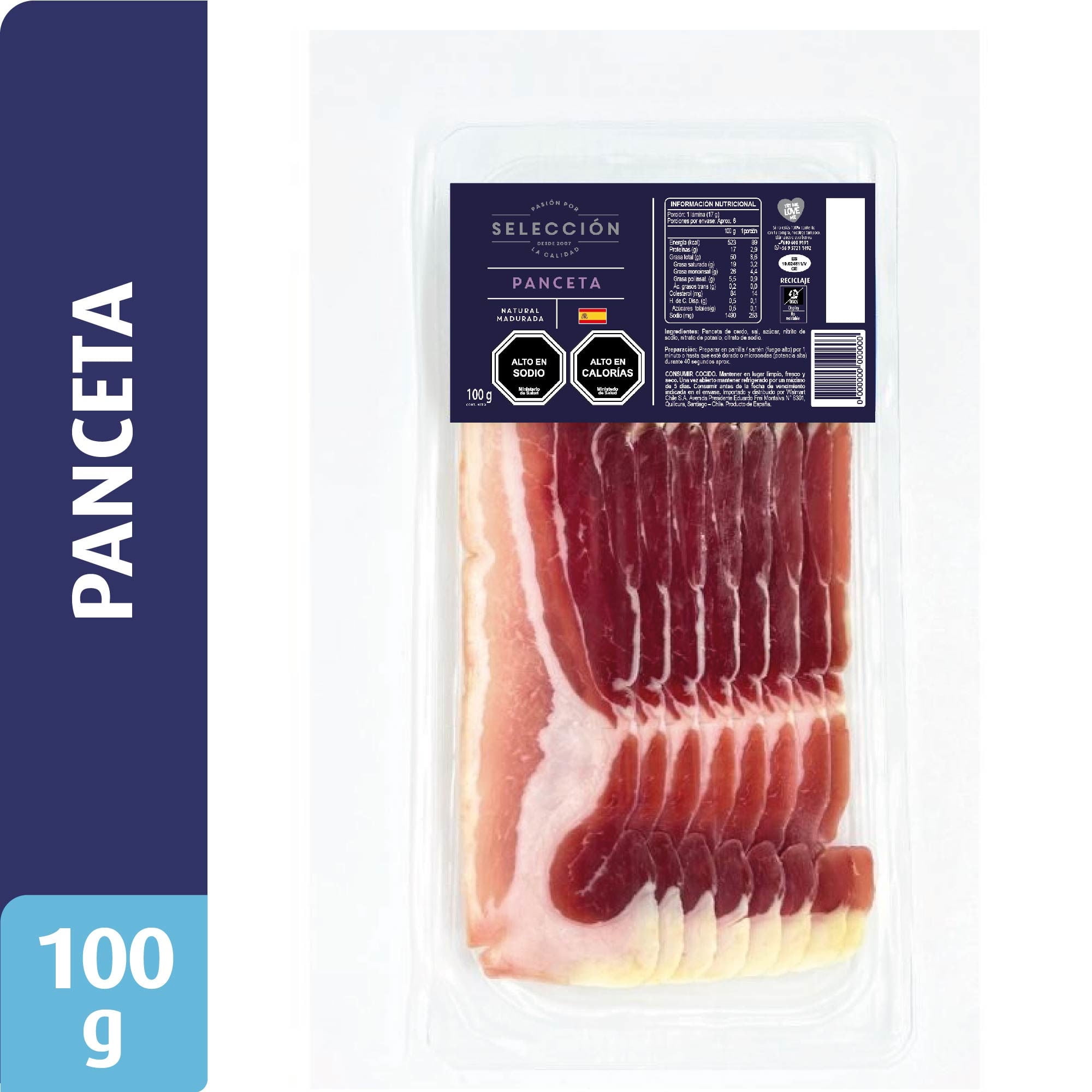 Panceta Madurada En Sal 100 g Selección