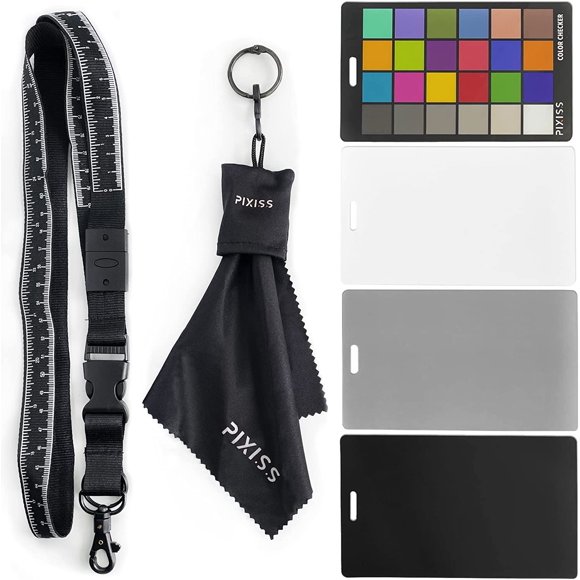 Juego de tarjetas de balance de blancos con corrección de color Pixiss 4 en 1
